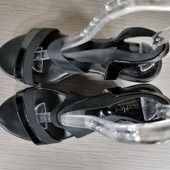Charles David Feature Wedge Sandals, Black, Womens Size 8 M - Picture 8 of 13